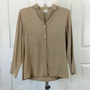 Eileen Fisher Long Sleeve Button Down Shirt Medium